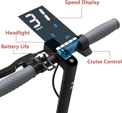 Image of Maxshot Electric Scooter, 350W /500W Powerful Motor, 19-22 MPH Max Speed, 15-28 Miles Range, Foldable escooter with Dual Braking Systems, Smart APP