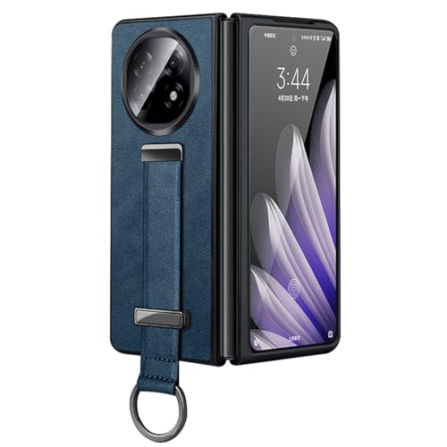 For Oppo Find N6 �p�P�[�X�A���X�g�X�g���b�v�O���b�v�X�^���h�@�\�d�b�o�b�N�J�o�[�A�X�����r�W�l�X�X�^�C�����U�[���X�g�o���h�ی�V�F��(Blue)