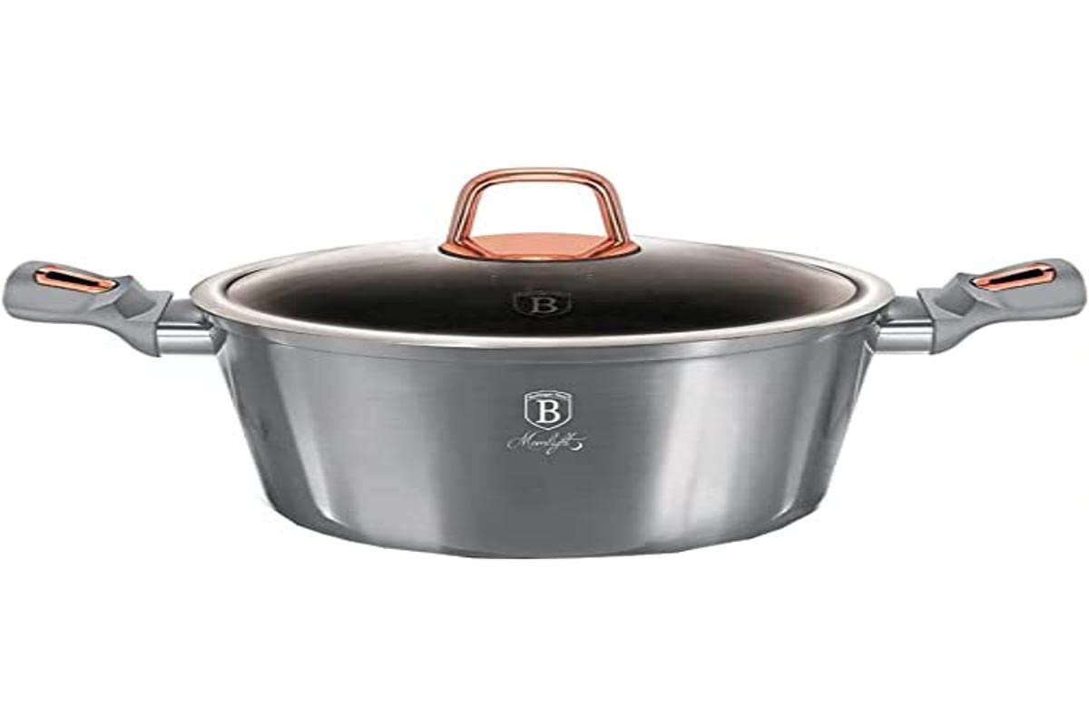 Berlinger HausAluminum Casserole with Lid, 20 cm, Grey