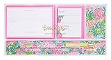 Lilly Pulitzer Women's Desk Accessories Set, Includes Pen & Pencil, Tab Sticky Notes, Paper Clips, &...