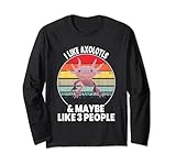 Photo Gallery mi piace axolotl divertente carino kawaii animale amante grafica maglia a manica Photo Gallery mi piace axolotl divertente carino kawaii animale amante grafica maglia a manica