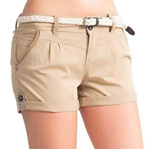 Hotpants mit Aufschlag Bequeme Kurze Hose