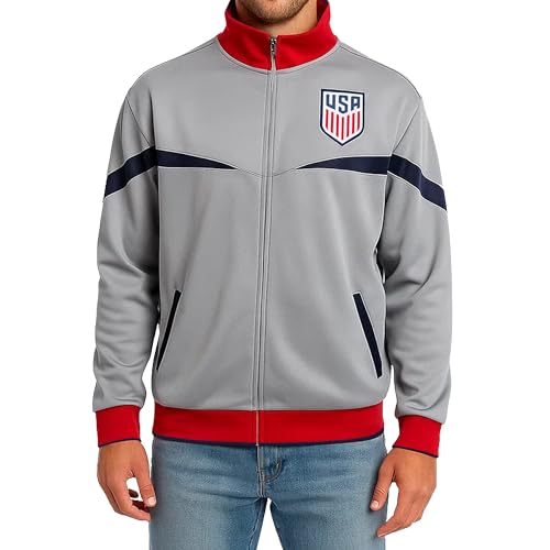 Icon Sports U.S. Soccer Zip Track Jacket XX-Large Grey