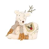 Simulation Christmas Reindeer, Soft Animal Cute Creative Longhair Deer Doll Figure Toys Plush Elk for Festivals Parties Gifts Home Decor, StyleA
