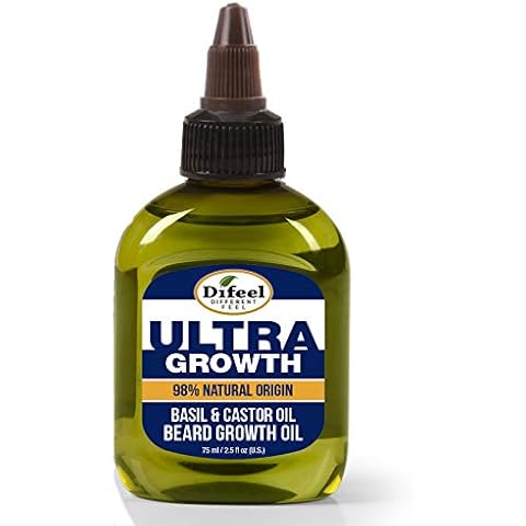 Difeel Men's Ultra Growth Beard Oil - Basil and Castor Cover