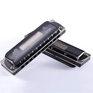 KIRANDIE Harmonica 10 Trous Diatonic Blues Harp Harp Professional Harmonica Key of C/D/E/F/GA/BB KS-10BH Noir (Color… - Les Beatles, Paul McCartney, John Lennon, RIngo Starr, George Harrison KIRANDIE Harmonica 10 Trous Diatonic Blues Harp Harp Professional Harmonica Key of C/D/E/F/GA/BB KS-10BH Noir (Color… – Image 2