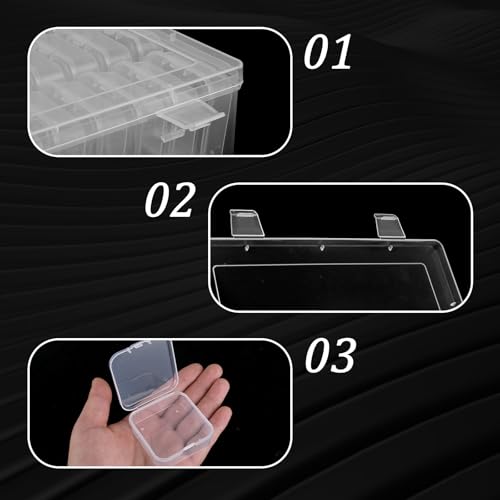 Image of simarro 30 Pcs Bead Organizer Box, Plastic Bead Storage Containers with Hinged Lids, Mini Storage Box for Jewelry Making Beading Nails Screws Small Parts