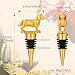 LKKCHER Golden Retriever Weinflaschenverschluss, Golden Retriever Geschenke, Geschenk für Hundebesitzer, Geburtstagsgeschenk Weingeschenke Weihnachten Geschenke für Männer Frauen Papa, Gold