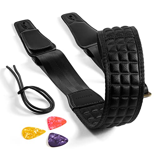 adorence Sangle de guitare basse avec support de médiator – Sangle rembourrée avec double boucles réglables pour guitare… - Les Beatles, Paul McCartney, John Lennon, RIngo Starr, George Harrison adorence Sangle de guitare basse avec support de médiator – Sangle rembourrée avec double boucles réglables pour guitare…