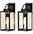 Dusk to Dawn Sensor Outdoor Light Fixtures, 13 inches Porch Sconces Wall Mounted Lighting with E26 Sockets, Glass Shades Exterior Waterproof, Anti Rust Matte Black Wall Mount Front Door Lantern, 2Pack