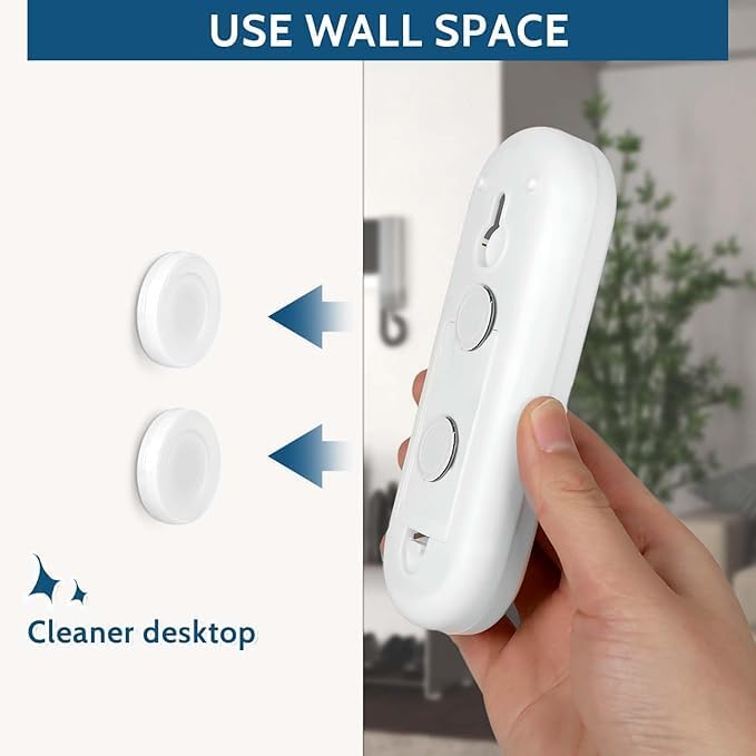 Image of 5pcs Magnetic Remote Control Holder Wall Mount Self-Adhesive,Strong Magnet Hole-Free Remote Holder,Remote Control Organizers Storage,Wall Mount TV Remote Organizer for Home, Office, Hotel