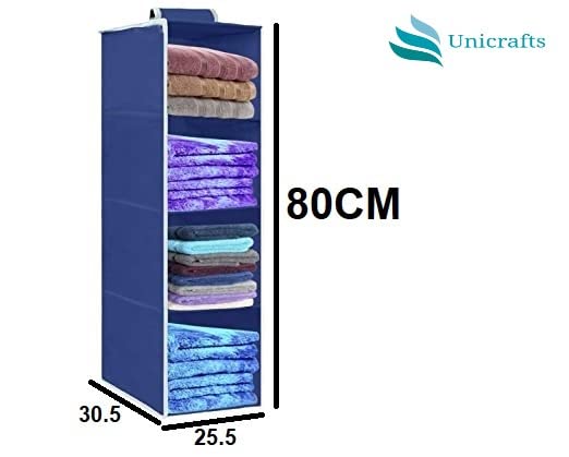 Image of Hanging Organizer (Blue Black, Pack of 2 (4 Shelf))