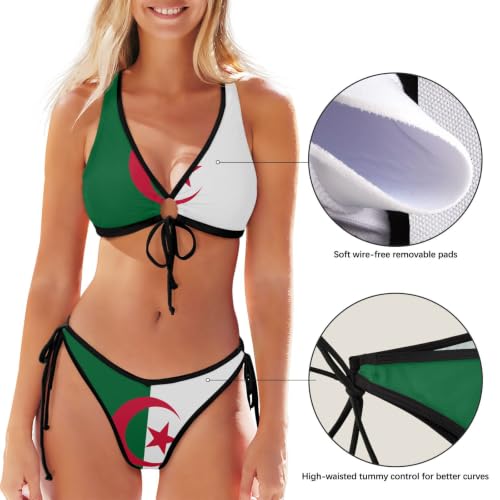 Bikini triangular de Argelia traje de baño dos piezas mujer 5