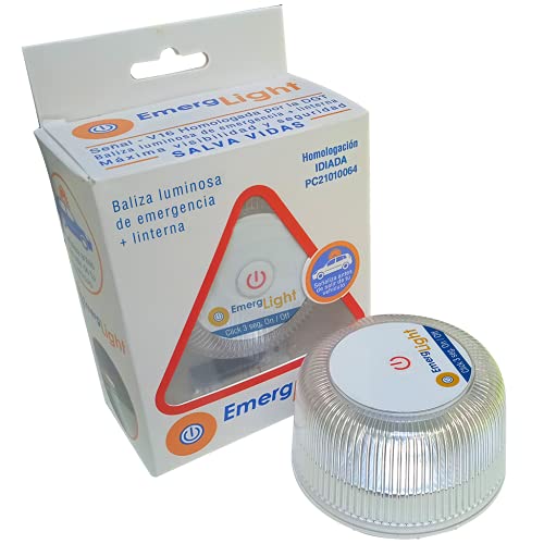 Emerglight - Señal V16 - Luz De Emergencia En Caso De Avería - Baliza Luminosa Homologada Por La Dgt Emerglight - Señal V16 - Luz De Emergencia En Caso De Avería - Baliza Luminosa Homologada Por La Dgt