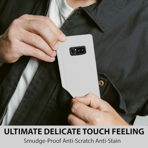 Image of LIRAMARK Liquid Silicone Soft Back Cover Case for Samsung Galaxy Note 8 (White)