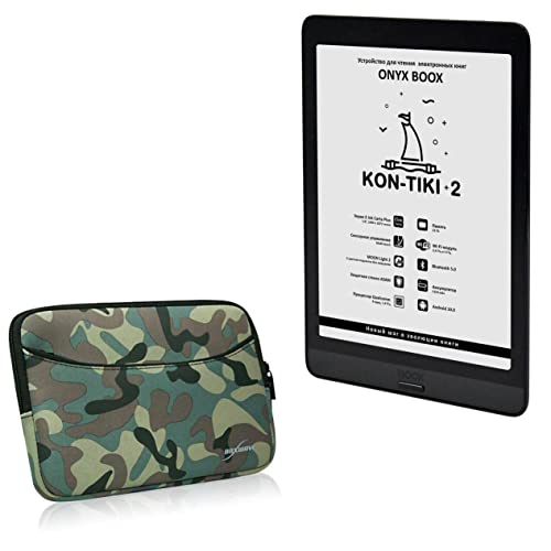BoxWave Case Compatible with Onyx Boox Kon-Tiki 2 - Camouflage Suit with Pocket, Neoprene Camo Suit Zipper Pocket for Storage