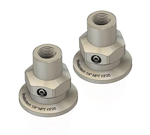 Image of bmotiontech 1 /4 inch FNPT to KF25 Flange Fitting (ISO-KF KF25 QF25 NW25) US NPT Thread Standard (1 /4 inch FNPT x KF25, Pack of 2pcs)