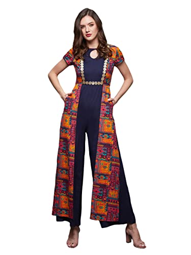 Image of Miss Chase Women's Keyhole Neck Regular Sleeve Regular Length Jumpsuit with Pockets