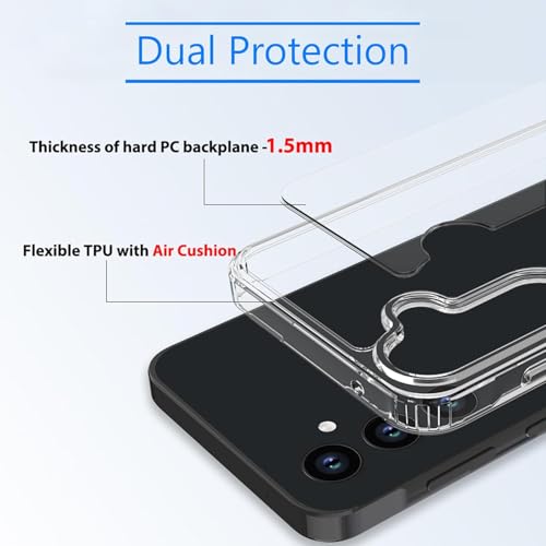Image of ClearShield Transparent Back Cover for Samsung Galaxy A55 5G, Hybrid PC & TPU Shockproof Design, 360 Degree Protection Crystal Clear Case, Anti-Scratch Armor Mobile Phone Cover