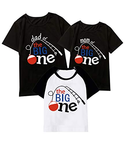 Minseng Direct Toddler Boys The Big One Tops Family Matching T-Shirt (Black,18-24 Months)