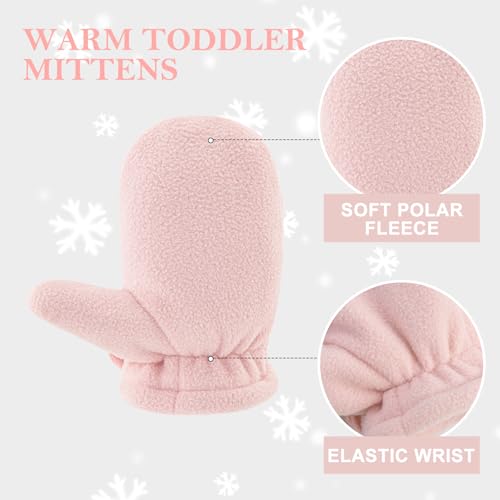 RAOEXI Toddler Infant Winter Mittens Lined with Fleece Easy-on Baby Boy Girls Warm Gloves Outdoor3