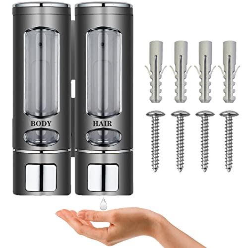 La Mejor Selección de Dispensadores de ducha Top 10. 43 COREFUN Dispensador de Jabón para Ducha, Dispensador De Jabón, Dispensador Y Organizador de Bomba de Ducha para Baño Montado en La Pared, Lote de 2 Piezas 400 ml Cada Uno, para...