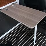 GBPLDMAQ Esstisch für Wohnmobiltische, klapptisch Esstisch, Wand, aus Holz und Höhenverstellbarem Stahl für Wohnmobile, Yachten(Gray,79x39cm/31x15in)