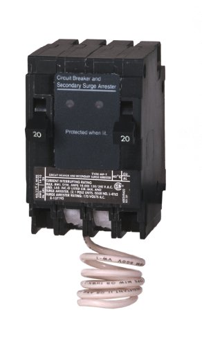 Murray MSA2020SPD Space Saving Whole House Surge Protection with Two 20A Circuit Breakers