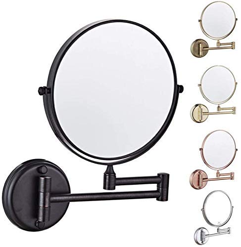 Miroir de rasage mural grossissant 3x nero pour routine matinale