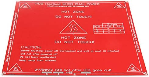 3D Printer PCB Heatbed MK2B Board 12/24 Dual Power Plate Module 214x214mm