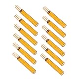 UKCOCO 12 piezas Botellas Rodillo de Vidrio con Tapa de Aluminio Dorado y Bola de Acero Inoxidable para Aceites Esenciales y Perfumes Reutilizables Transparentes Portátiles para