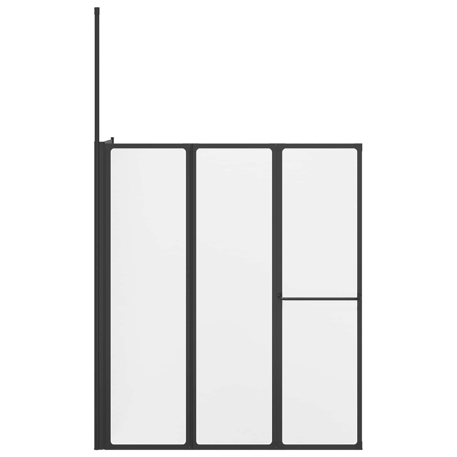 Mampara de ducha de 120 x 70 x 137 cm, plegable, color blanco, aluminio, para baños pequeños, mampara de ducha, accesorio de bañera, protección contra salpicaduras plegable