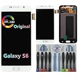 ZiaYi 5.1'' AMOLED Original for Samsung Galaxy S6 Display Touch Screen Digitizer Assembly S6 G920A G920P G920V G920i G920FD LCD Screen Replacement (White)