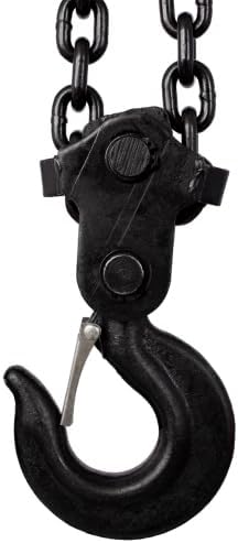 LuckyNote Chain Hoist 4400lbs 2T Capacity 10ft with 2 Heavy Duty Hooks,Manual Chain Hoist Steel Construction (Black)