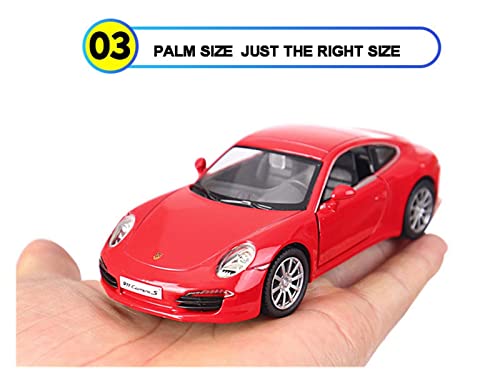 Apliqe Scale Model Vehicles For Die-Cast Porsche 911 Carrera S Toy Car Metal Sports Car Pull Back Toy Car 1/32 Sophisticated Gift Choice #TOP4