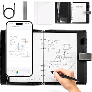 Smart Pen & Notebook Set, Digital Pen Real-time Synchronization Digitization for Storing and Sharing Notes, Smart Pen Suitable for Learning, Office Note and Drawing, Compatible with Android and iOS