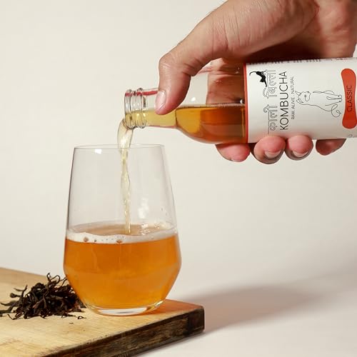 Image of KAALI BILLI Kombucha Classic | Naturally Brewed Original Fermented Tea Drink | Mild Balanced Flavor Beverage for Everyday Consumption | 250 ml Pack of 4