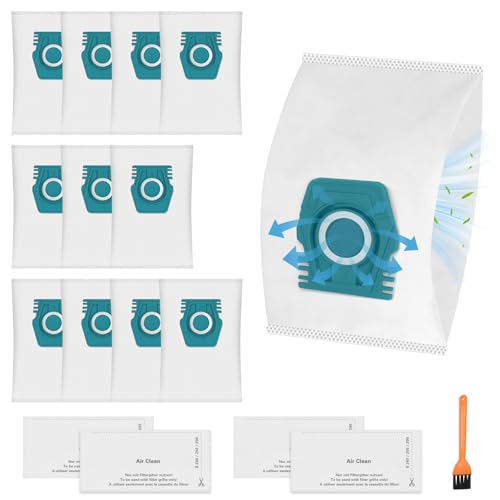 Spofan 12 Pack TU 3D Dust Bags for Miele Hoover Pure TU Vacuum Cleaners Bag