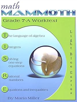 Paperback Math Mammoth Light Blue Series Grade 7-A Worktext Book