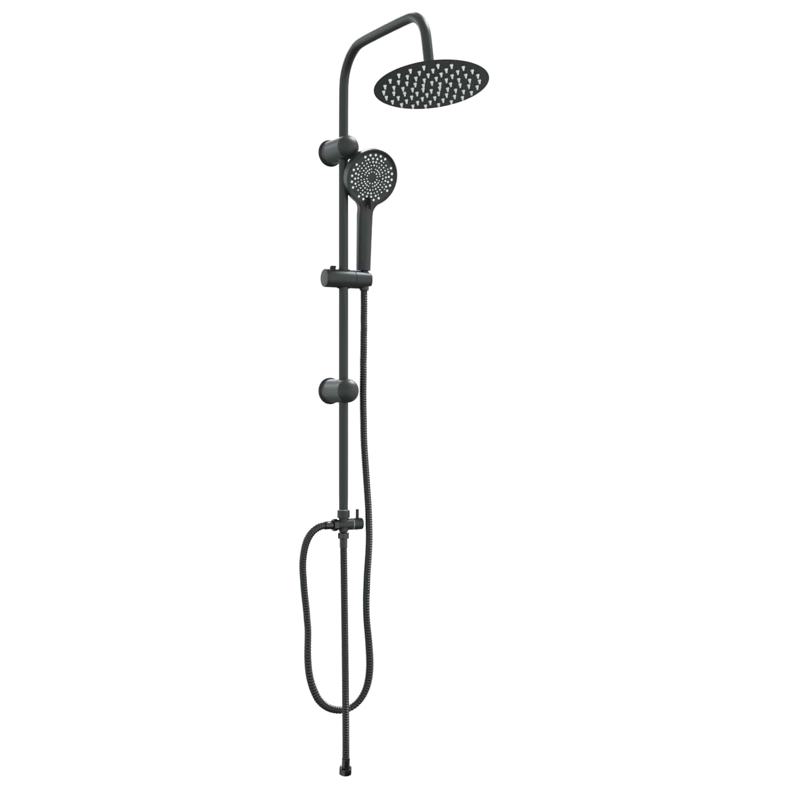 Sistema de ducha negro acero inoxidable 47x20x95cm con cabezal
