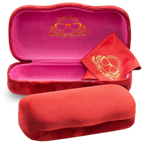 Image of Hard Shell Glasses Case w /Cloth,Velvet Reading Glass, Eyeglass Case, Lightweight, Crush-Resistant, Men & Women