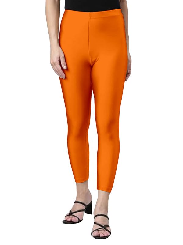 Image of TRENDMALLS Women's Microfiber Elastane Stretch Soft Cropped Leggings with Ultrasoft Waistband for Women