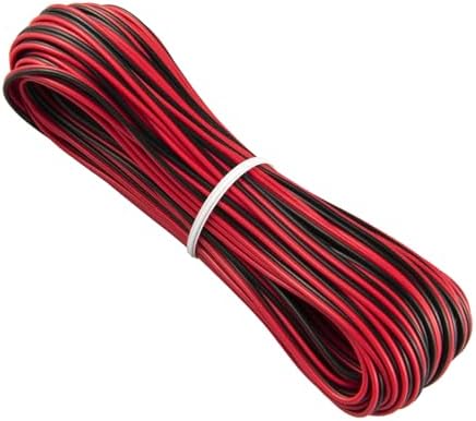 URCIANOW 15M Klingeldraht 2 Adrig 0,2mm² Rot-Schwarz LED | Klingeldraht 2 Adriges für LED Streifen/Lampen/Modell