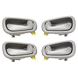 SUPERFASTRACING 4pcs Left & Right Interior Door Handles for 1998-2002 Toyota Corolla Prizm（Grey ）
