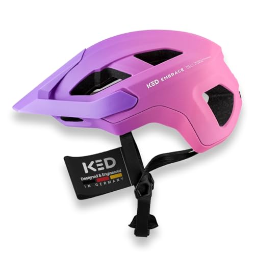 KED Embrace MU-1 Allround Helm Für City Trail Mit Verstellbarem Visier und Insektenschutznetz | Farbe: Violet Pink Matt, Größe: 54-58 (M)