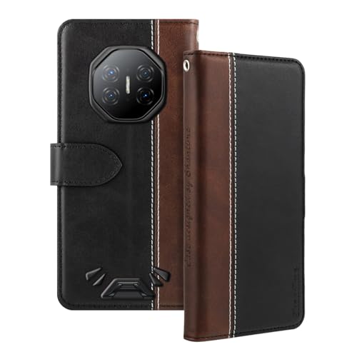 Shantime ���U�[�t���b�v�P�[�X Doogee S300 Plus �Ƃ̌݊������� �J�[�h�z���_�[�t�� RFID�u���b�N �}�O�l�b�g�L�b�N�X�^���h �X�����t�B�b�g �r�W�l�X�ی�J�o�[(�u���b�N)