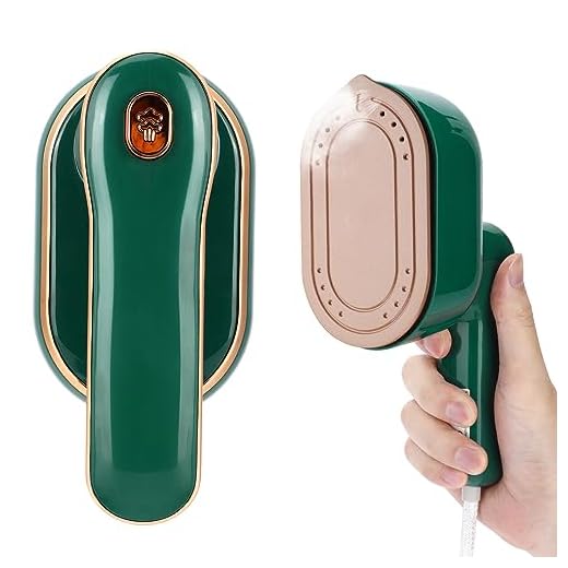 Travel Steam Iron for Clothes, Biupky Portable Steamer for Clothes,180° Rotating Handheld Steamer Travel Iron, Micro Steam Iron Hand Held Steamer Support Dry And Wet Ironing for Home Travel College (Green)