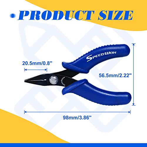 SPEEDWOX MINI FLAT NOSE PLIERS, 3 INCH MICRO NEEDLE & SMALL CHAIN NOSE - SMOOTH JAW PRECISION fines PLIERS FOR JEWELRY MAKING & CRAFT - Image 5