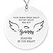 GavinsDesigns in Loving Memory of Granny Ornament Christmas Memorial Loss of Granny Anniversary - Your Wings were Ready But My Heart was Not Granny Forever in Our Heart - Ceramic Ornament Both Sides