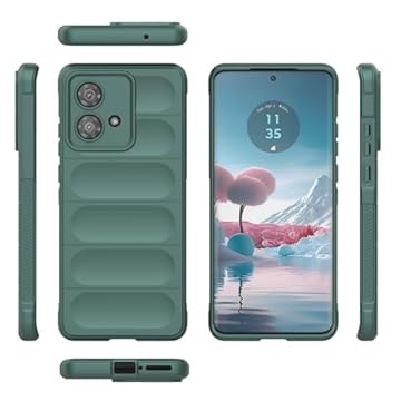 Capa para Motorola Edge 40 Neo 6.55" 2023 (inclui 2 peçasteção tela temperada) Capatetora resistente em forma ranhura criativa, capa traseira TPU macia àva choque -Verde
